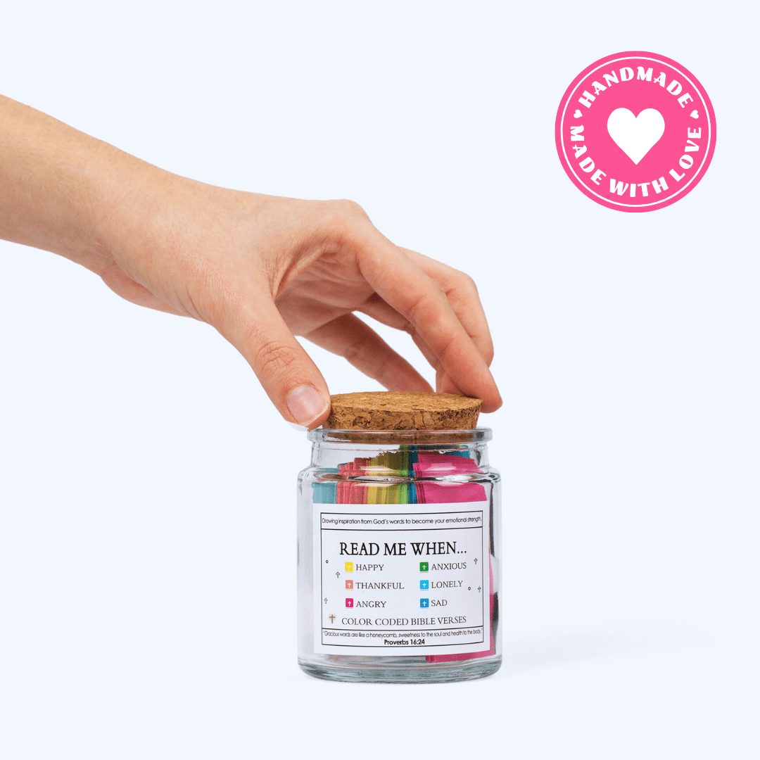 Handmade 120 Day Bible Verse Jar (Free Gift Box Included)