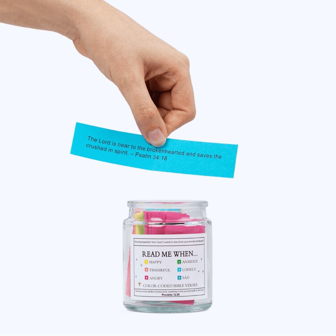 Handmade 120 Day Bible Verse Jar (Free Gift Box Included)