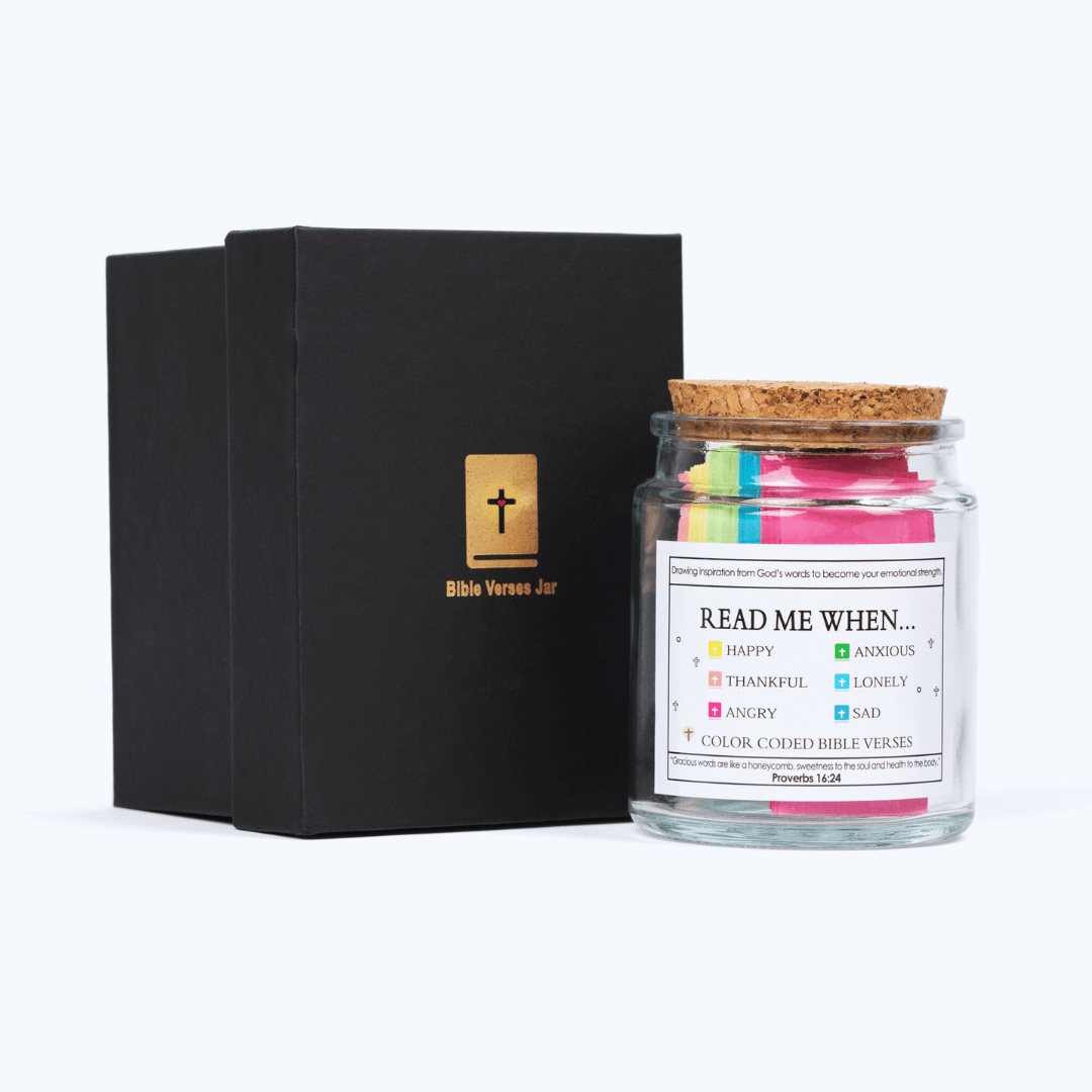 Handmade 120 Day Bible Verse Jar (Free Gift Box Included)
