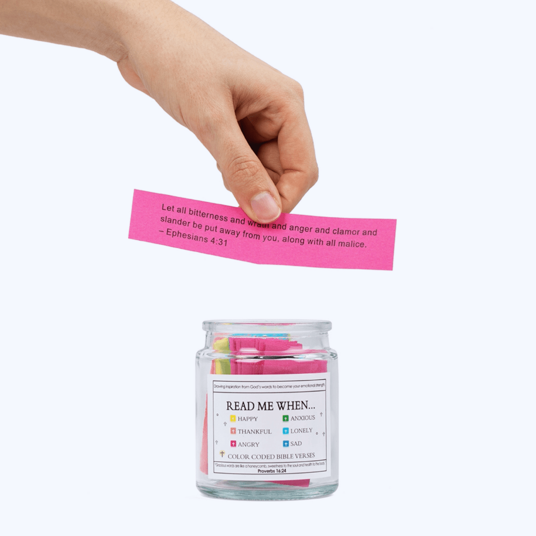 Handmade 120 Day Bible Verse Jar (Free Gift Box Included)