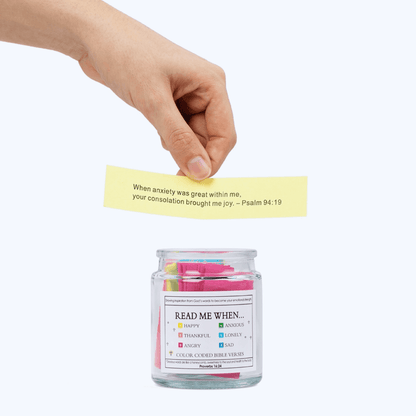 Handmade 120 Day Bible Verse Jar (Free Gift Box Included)