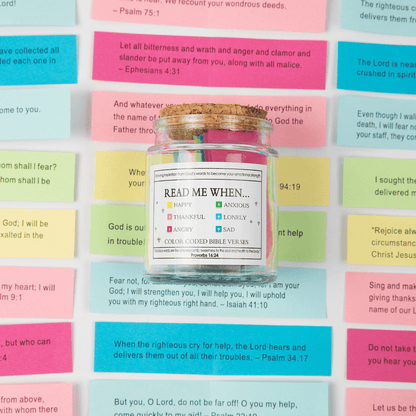 Handmade 120 Day Bible Verse Jar (Free Gift Box Included)