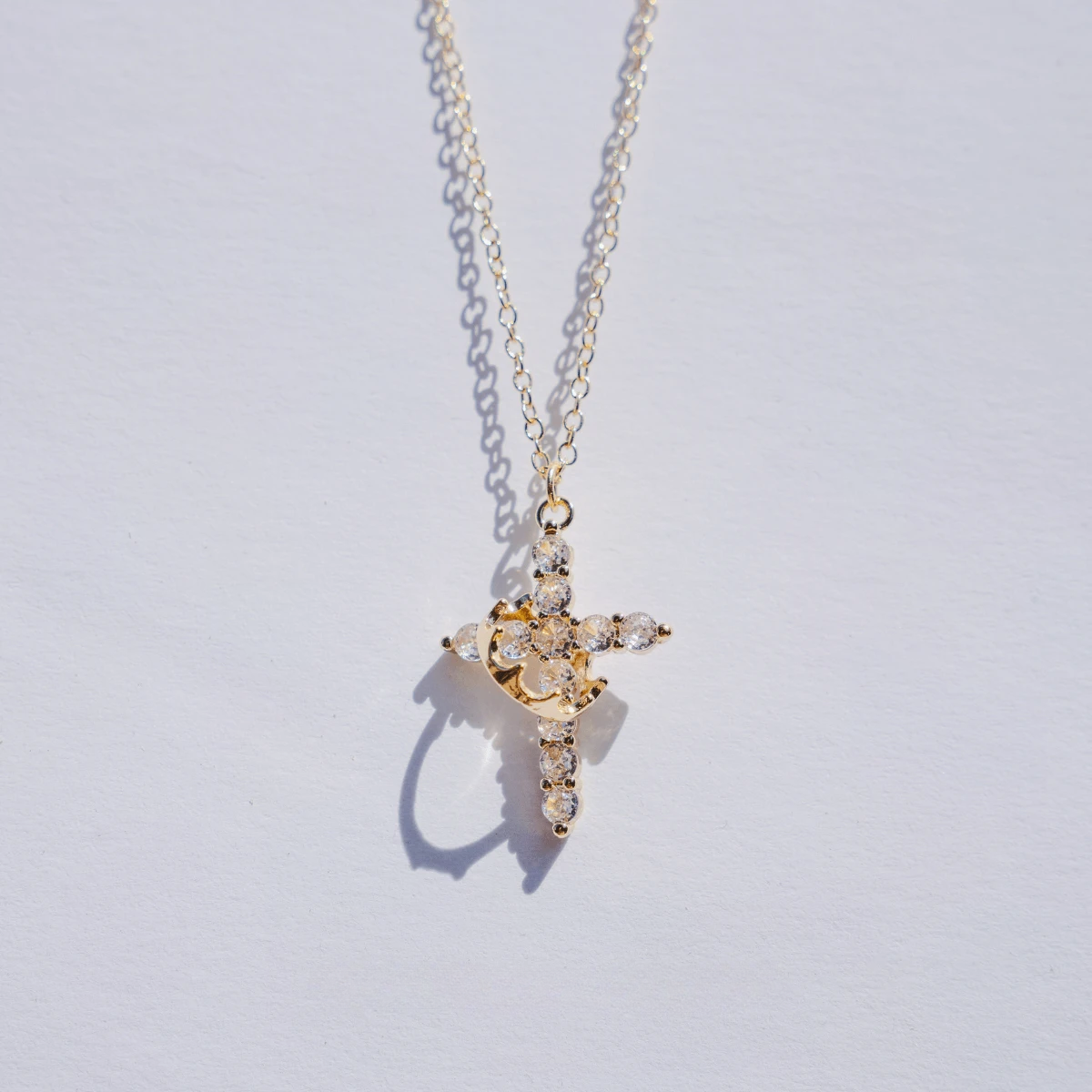Crown Cross Faith Necklace