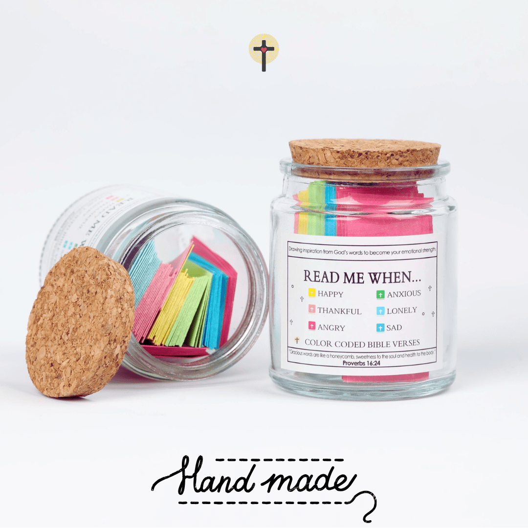 Handmade 120 Day Bible Verse Jar (Free Gift Box Included)
